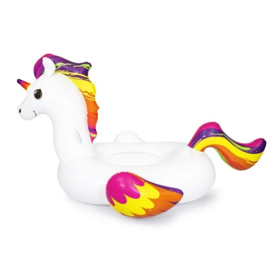 Bestway 2.24m x 1.64m supersized unicorn ride-on (contents:1 ride-on, repair patch)